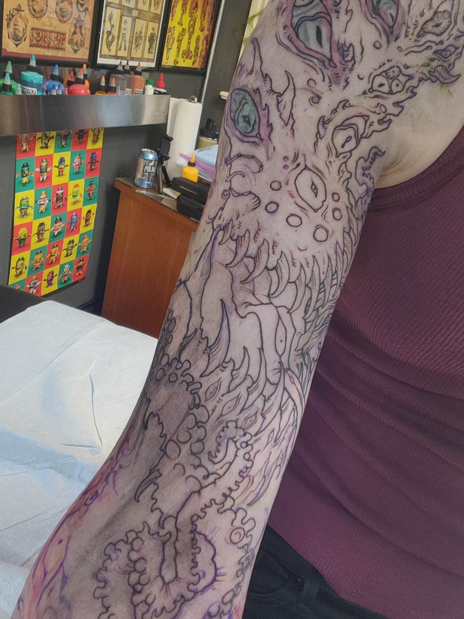 Custom tattoo work by an Atlas resident artist