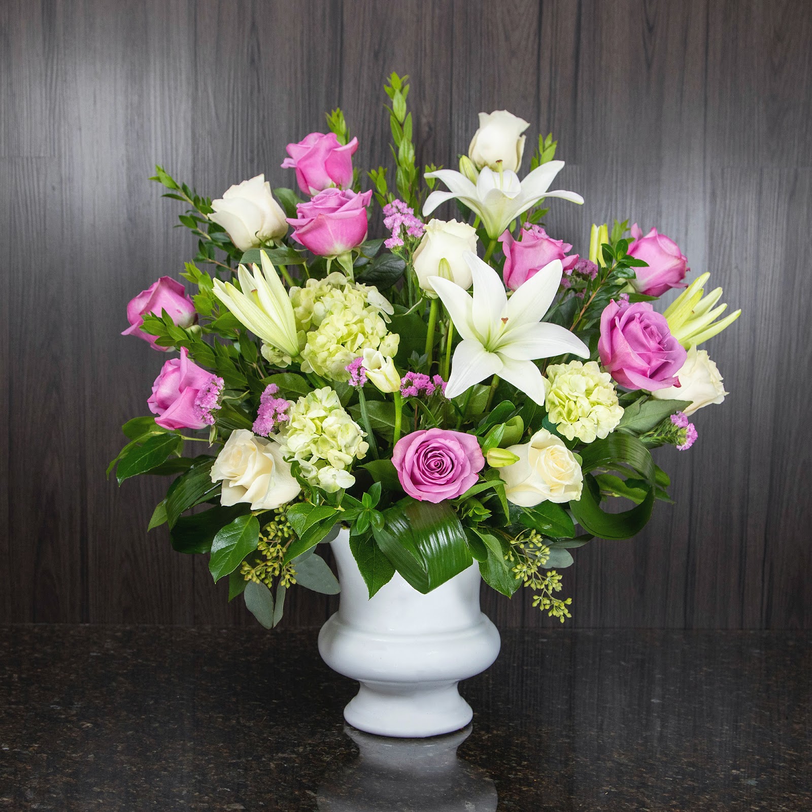 Seasonal stems arranged in a vase